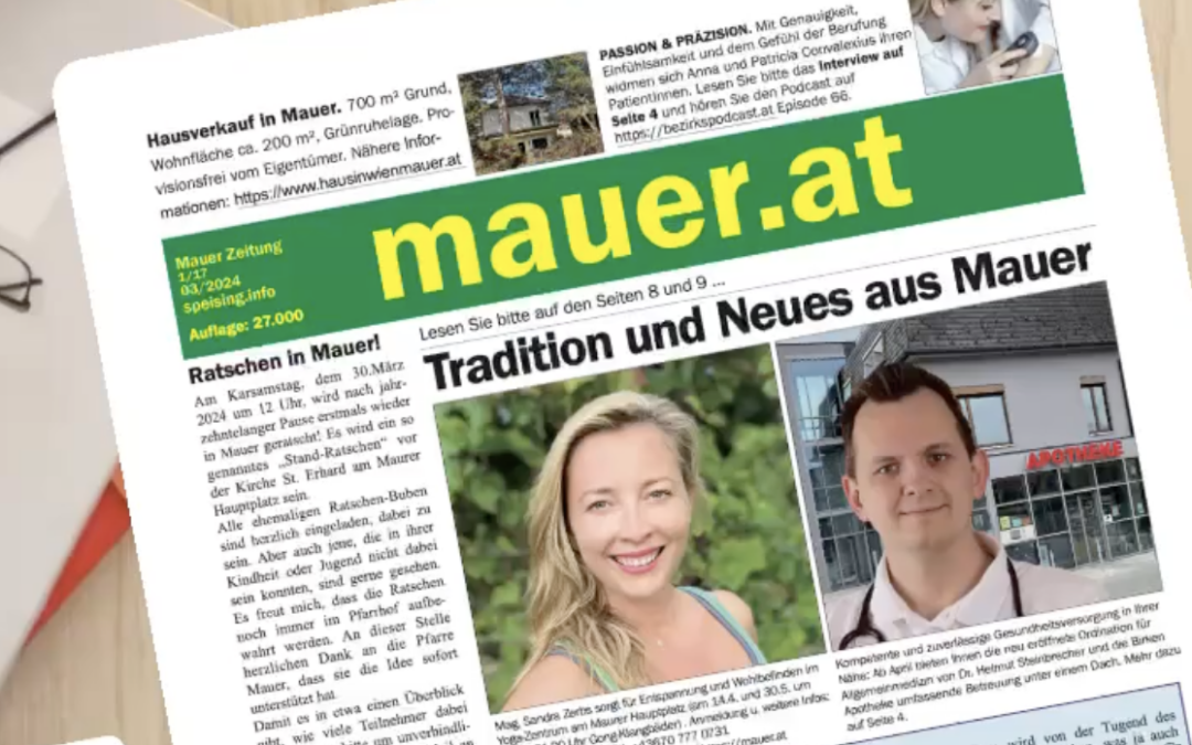 Wir sind in der Bezirkszeitung „Mauer“!