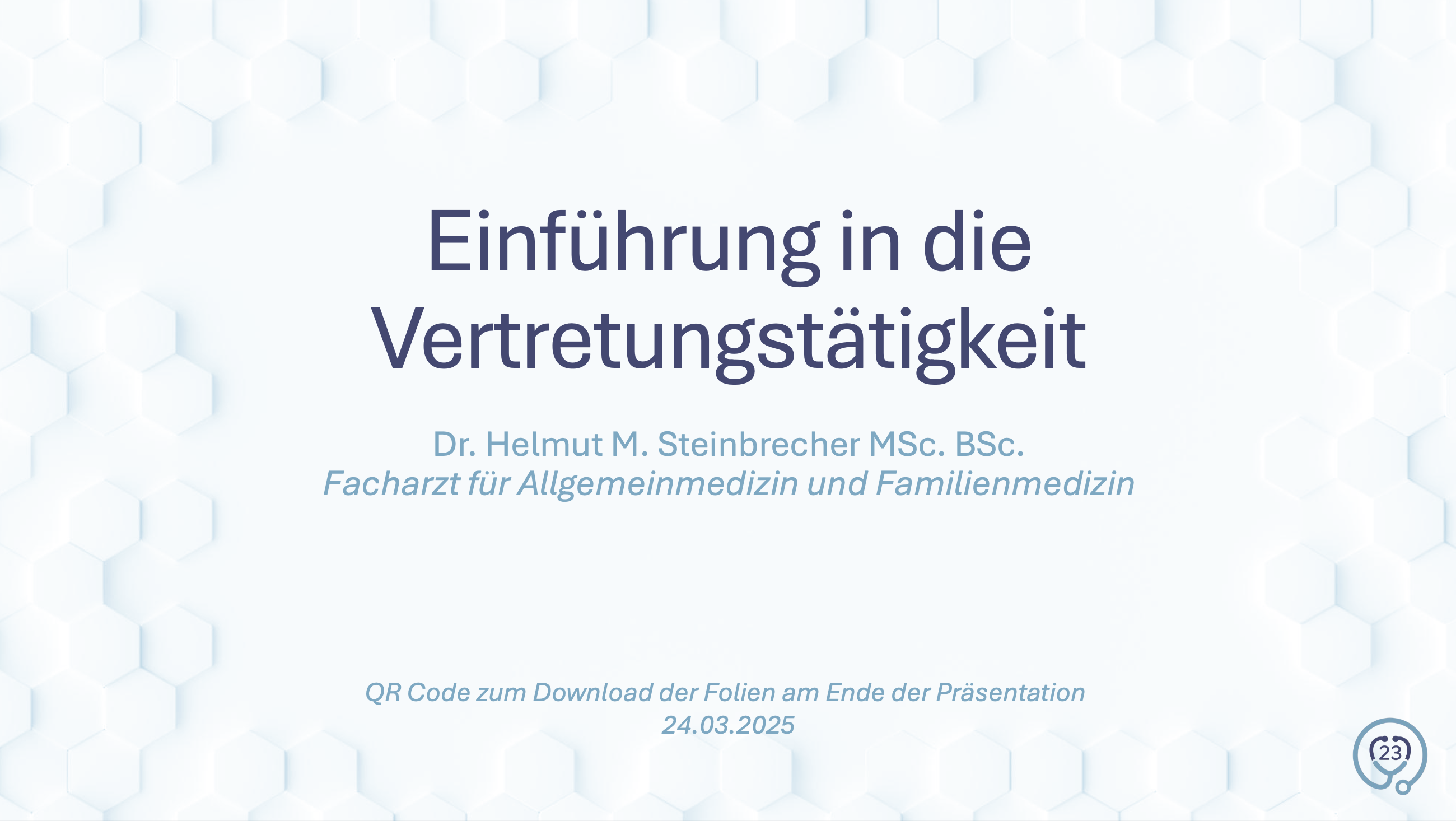 Vortrag: Einführung in die Vertretungstätigkeit