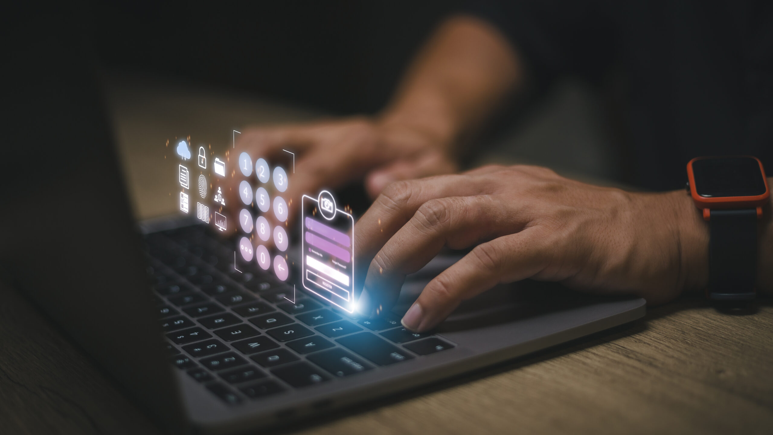 cyber security concept, information security and encryption, sec